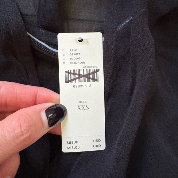 Anthropologie Smocked V-Neck Sheer Long Sleeve Blouse NWT - Picture 3 of 5